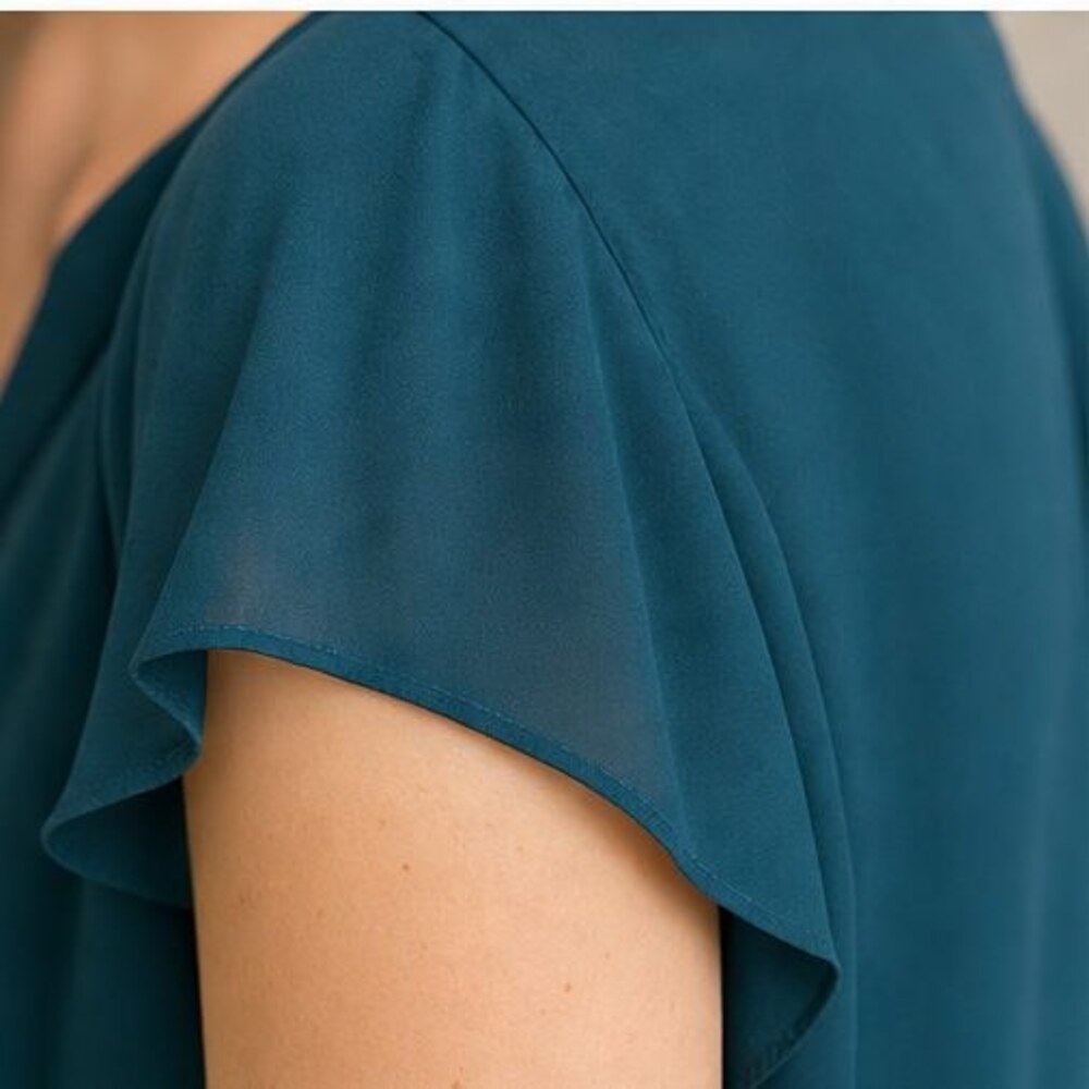 Teal Smocked Top - Picture 5 of 6